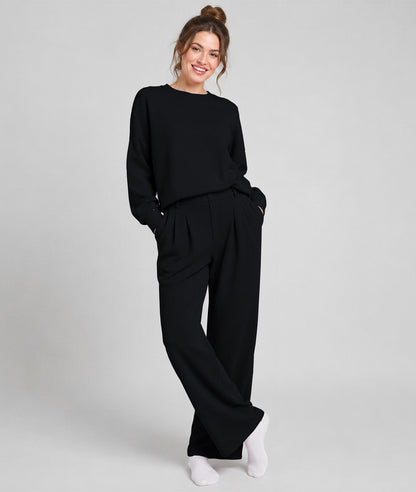Waffle Knit Stretch Pants – Soft 2-Way Stretch Comfort Lounge Pant