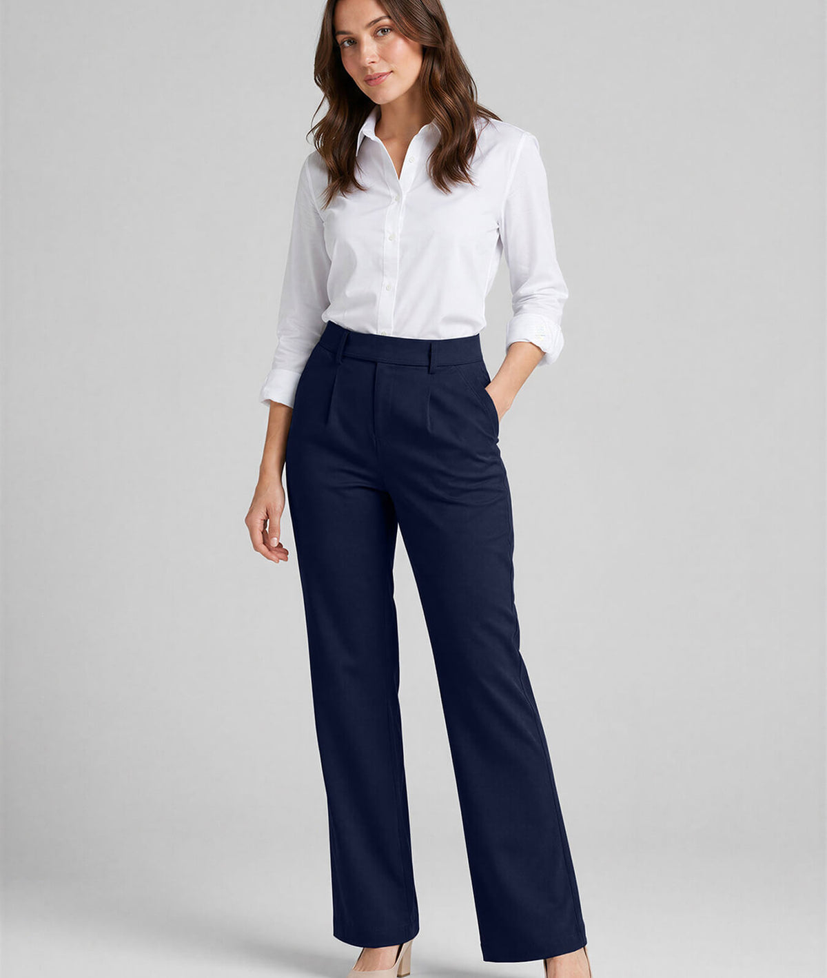 Women’s Stretch Work Pants | Durable 240 GSM Fabric | Soft & Flexible