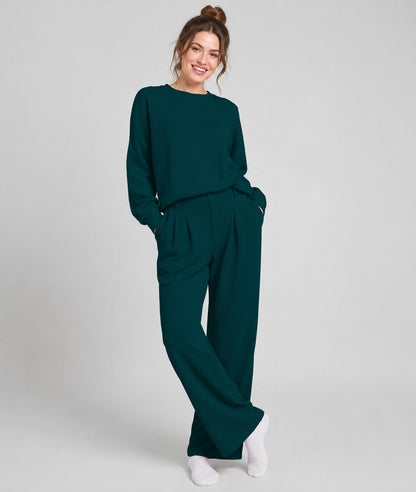 Waffle Knit Stretch Pants – Soft 2-Way Stretch Comfort Lounge Pant