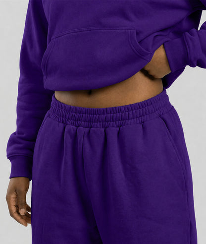 Signature Fit Sweat Pant - Premium Brushed Fleece Straight-Leg Lounge Pants