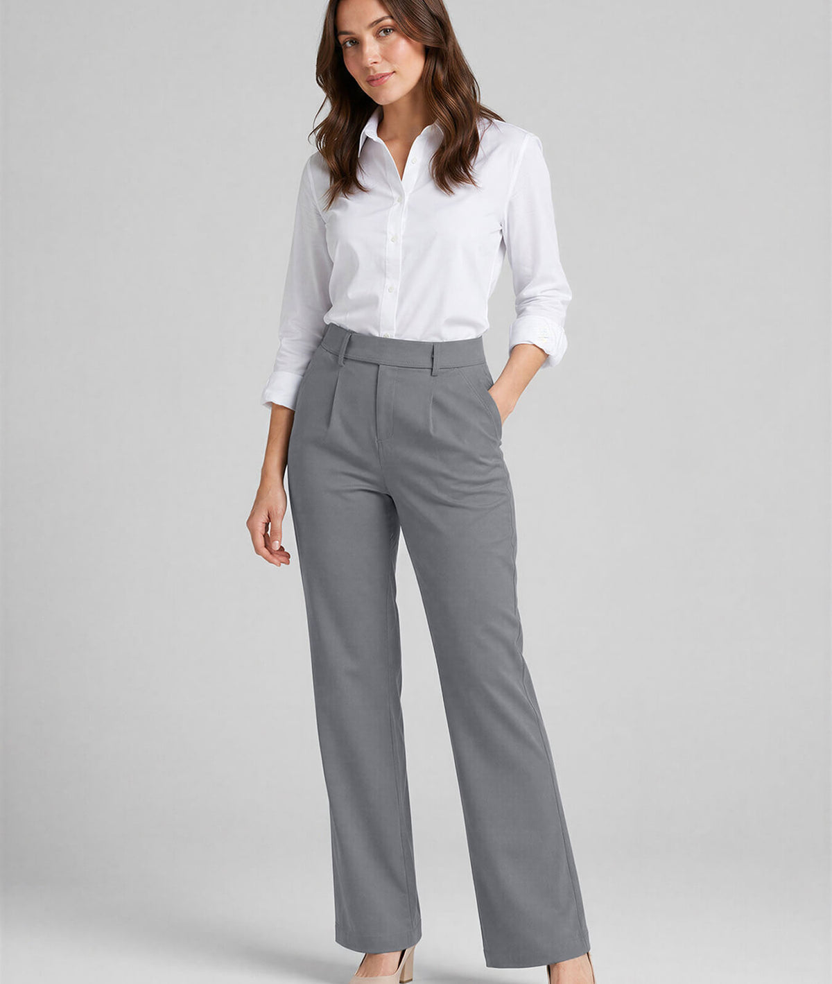 Women’s Stretch Work Pants | Durable 240 GSM Fabric | Soft & Flexible