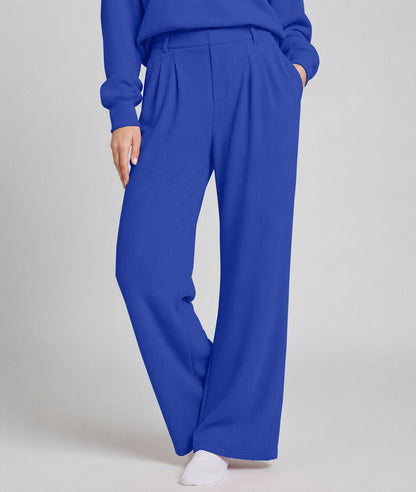 Waffle Knit Stretch Pants – Soft 2-Way Stretch Comfort Lounge Pant
