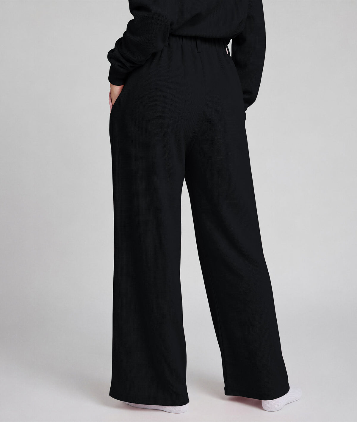 Waffle Knit Stretch Pants – Soft 2-Way Stretch Comfort Lounge Pant
