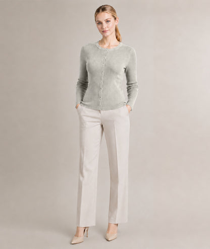 Women’s Soft-Knit Ribbed Button-Down Cardigan Sweater