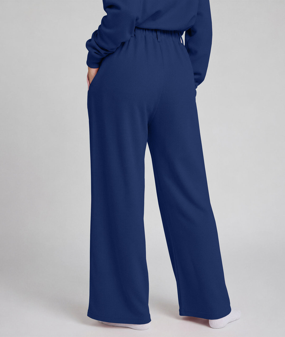 Waffle Knit Stretch Pants – Soft 2-Way Stretch Comfort Lounge Pant