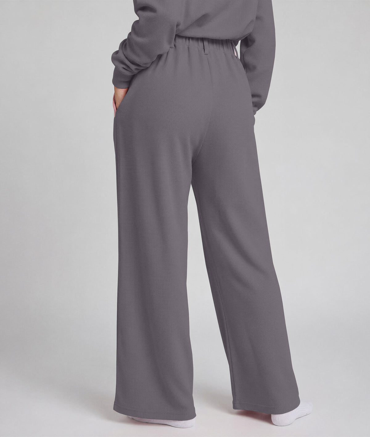 Waffle Knit Stretch Pants – Soft 2-Way Stretch Comfort Lounge Pant