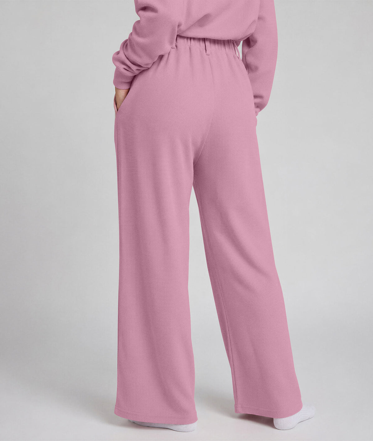 Waffle Knit Stretch Pants – Soft 2-Way Stretch Comfort Lounge Pant