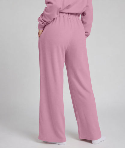 Waffle Knit Stretch Pants – Soft 2-Way Stretch Comfort Lounge Pant