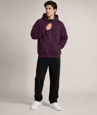 Cloud Zip Oversized Hoodie – Full-Zip Unisex Hoodie with Double-Lined Hood