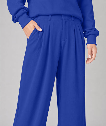 Waffle Knit Stretch Pants – Soft 2-Way Stretch Comfort Lounge Pant