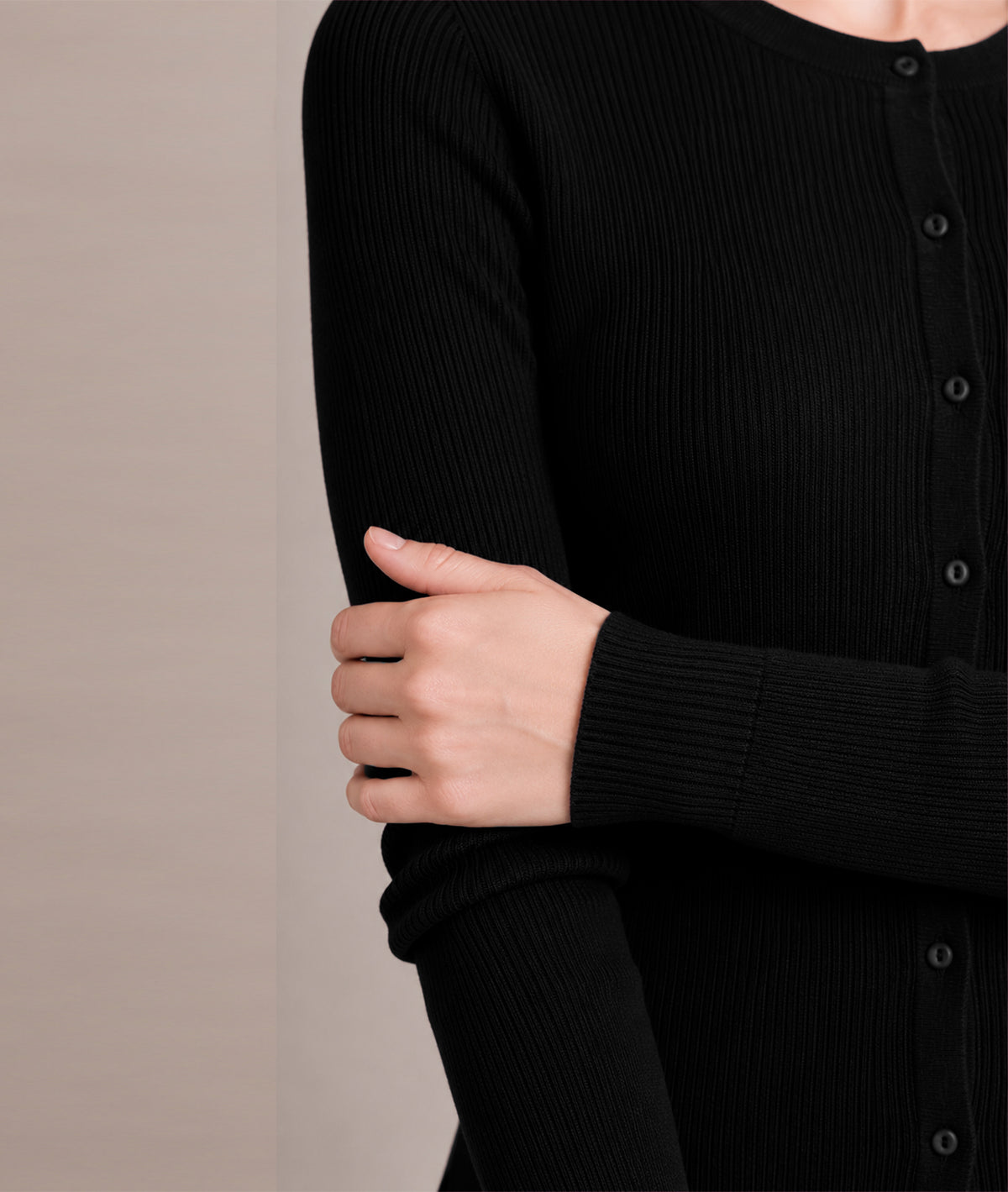 Women’s Soft-Knit Ribbed Button-Down Cardigan Sweater