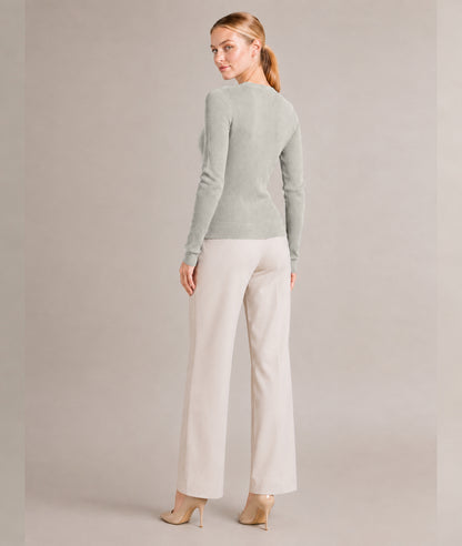 Women’s Soft-Knit Ribbed Button-Down Cardigan Sweater