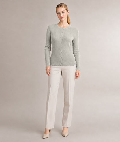 Women’s Soft-Knit Ribbed Button-Down Cardigan Sweater