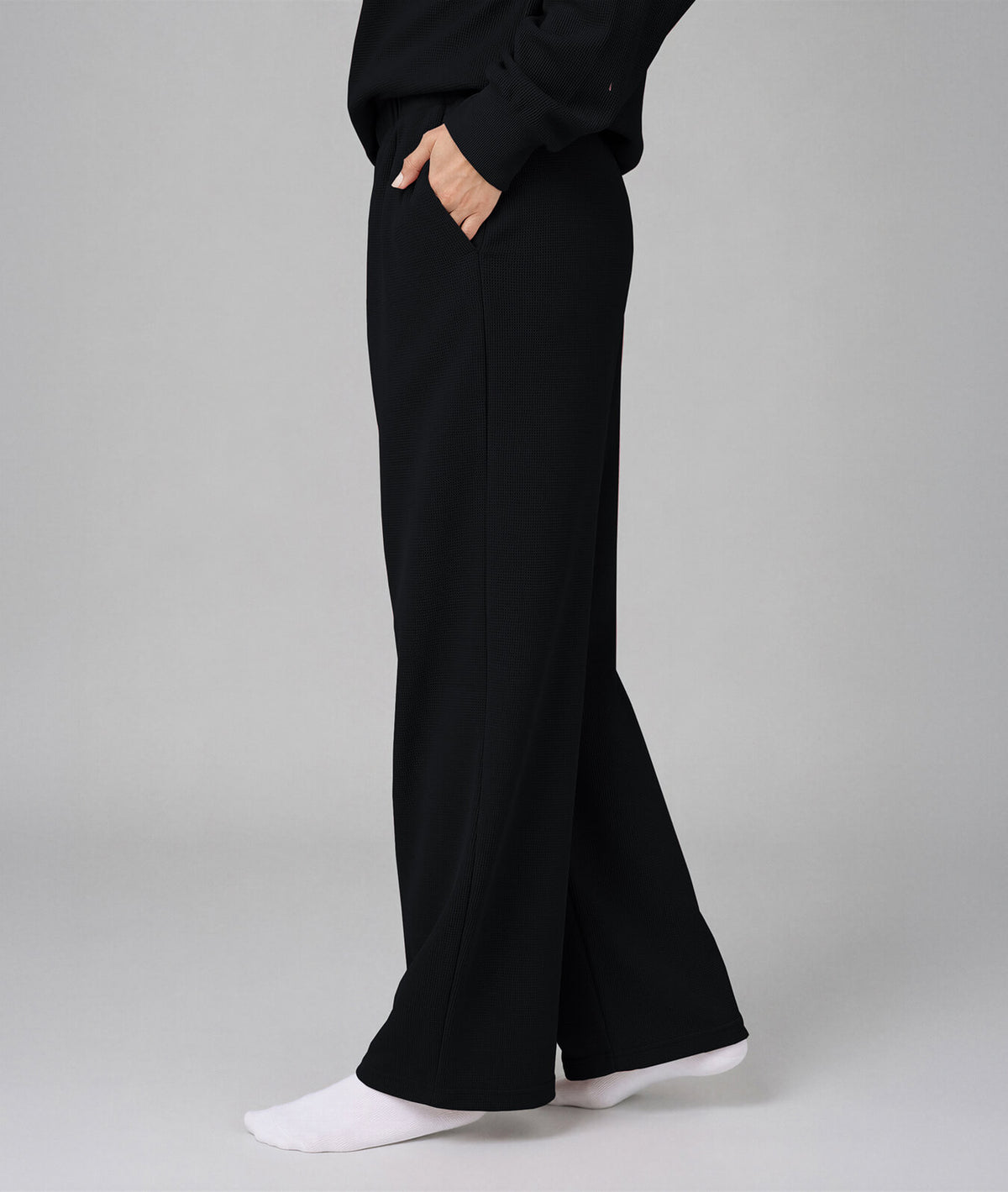 Waffle Knit Stretch Pants – Soft 2-Way Stretch Comfort Lounge Pant