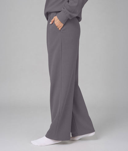 Waffle Knit Stretch Pants – Soft 2-Way Stretch Comfort Lounge Pant