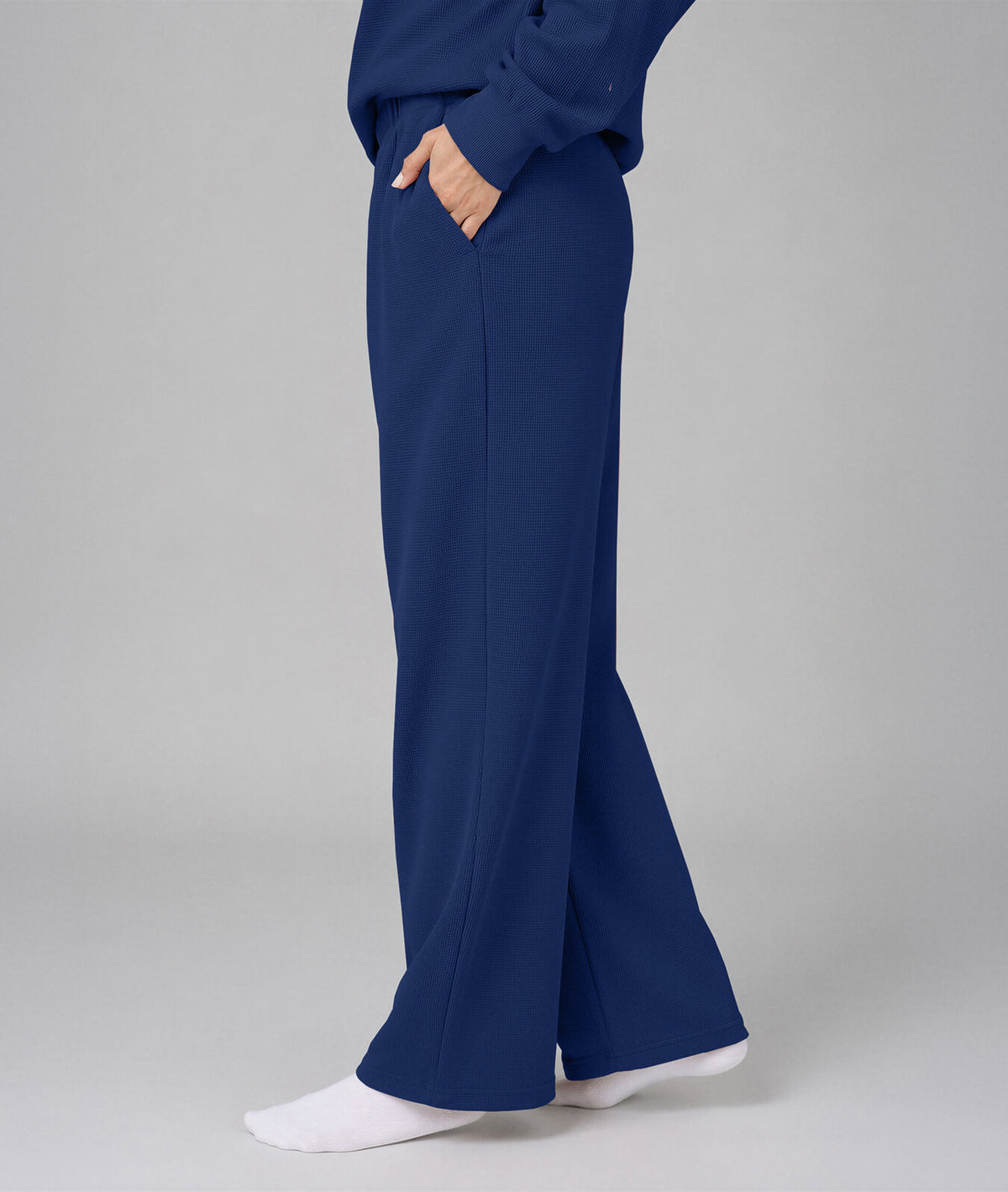 Waffle Knit Stretch Pants – Soft 2-Way Stretch Comfort Lounge Pant