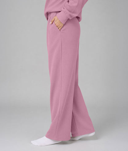 Waffle Knit Stretch Pants – Soft 2-Way Stretch Comfort Lounge Pant