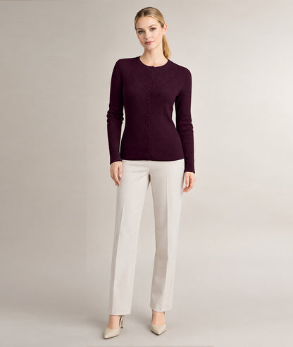 Women’s Soft-Knit Ribbed Button-Down Cardigan Sweater