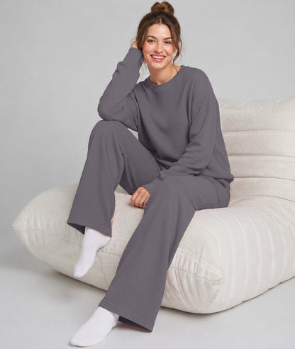 Waffle Knit Stretch Pants – Soft 2-Way Stretch Comfort Lounge Pant