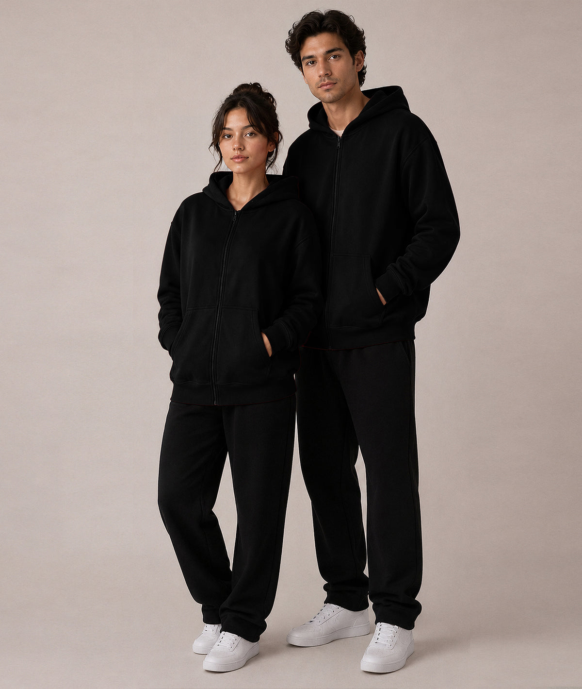 Cloud Zip Oversized Hoodie – Full-Zip Unisex Hoodie with Double-Lined Hood