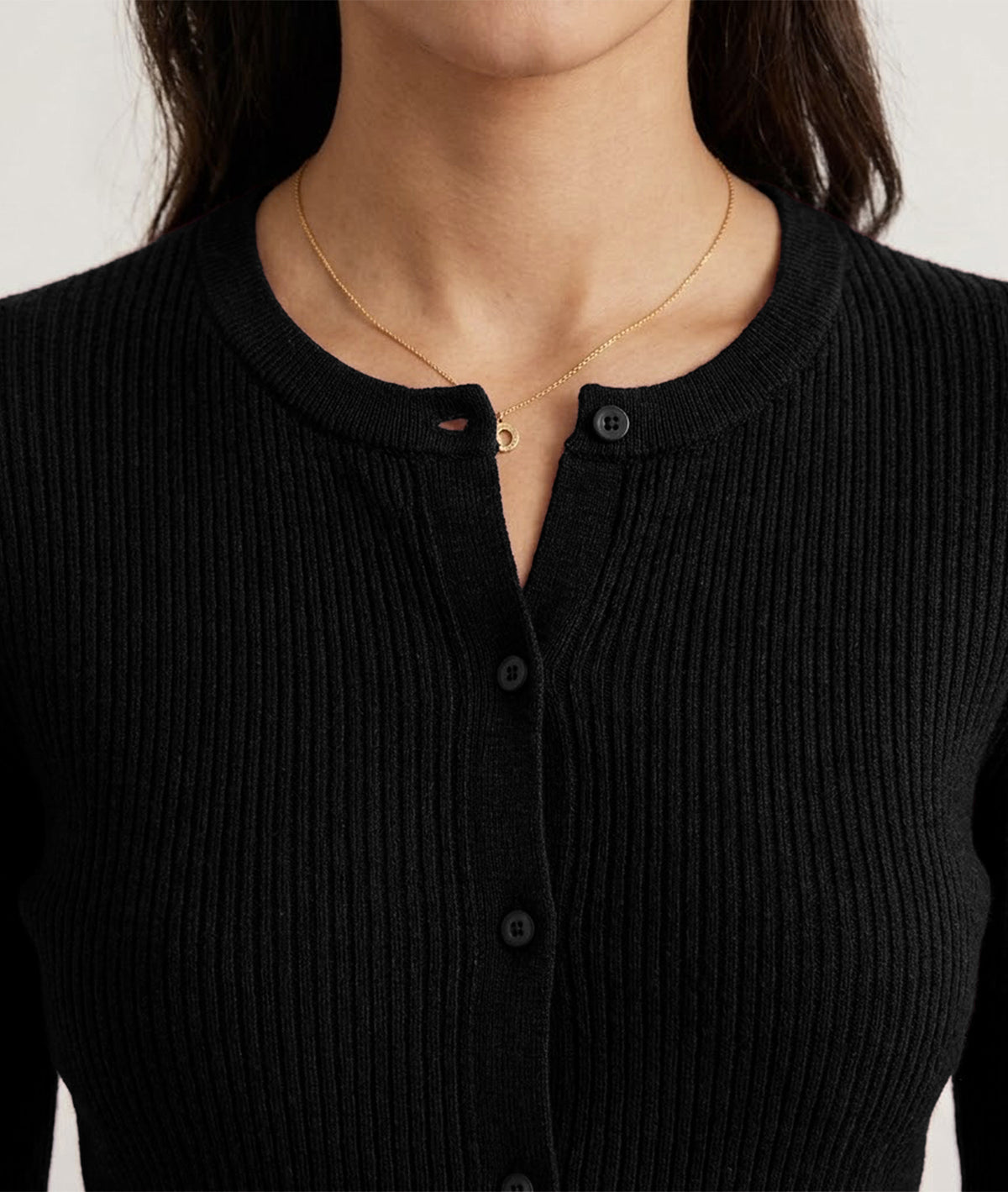 Women’s Soft-Knit Ribbed Button-Down Cardigan Sweater