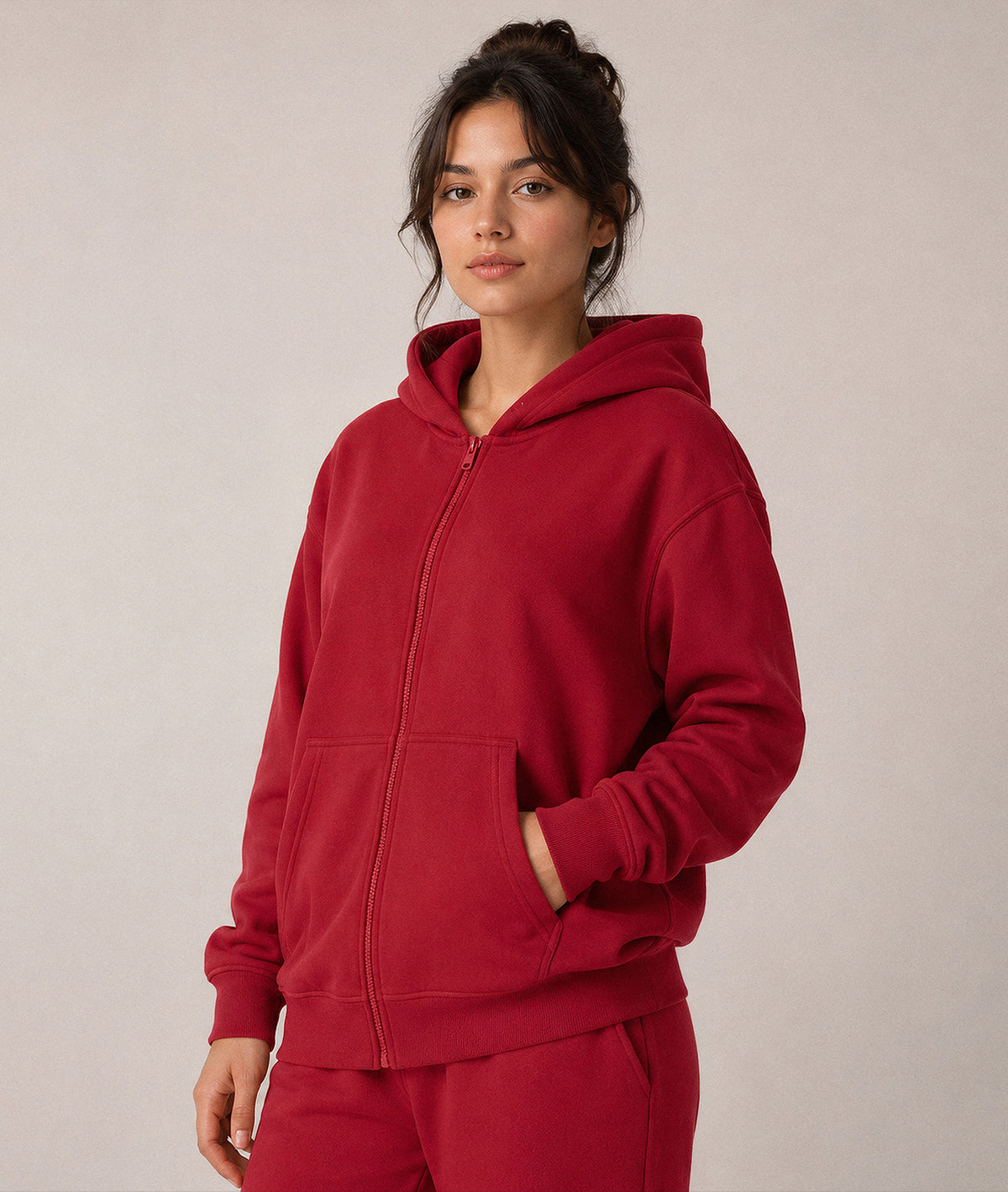 Cloud Zip Oversized Hoodie – Full-Zip Unisex Hoodie with Double-Lined Hood
