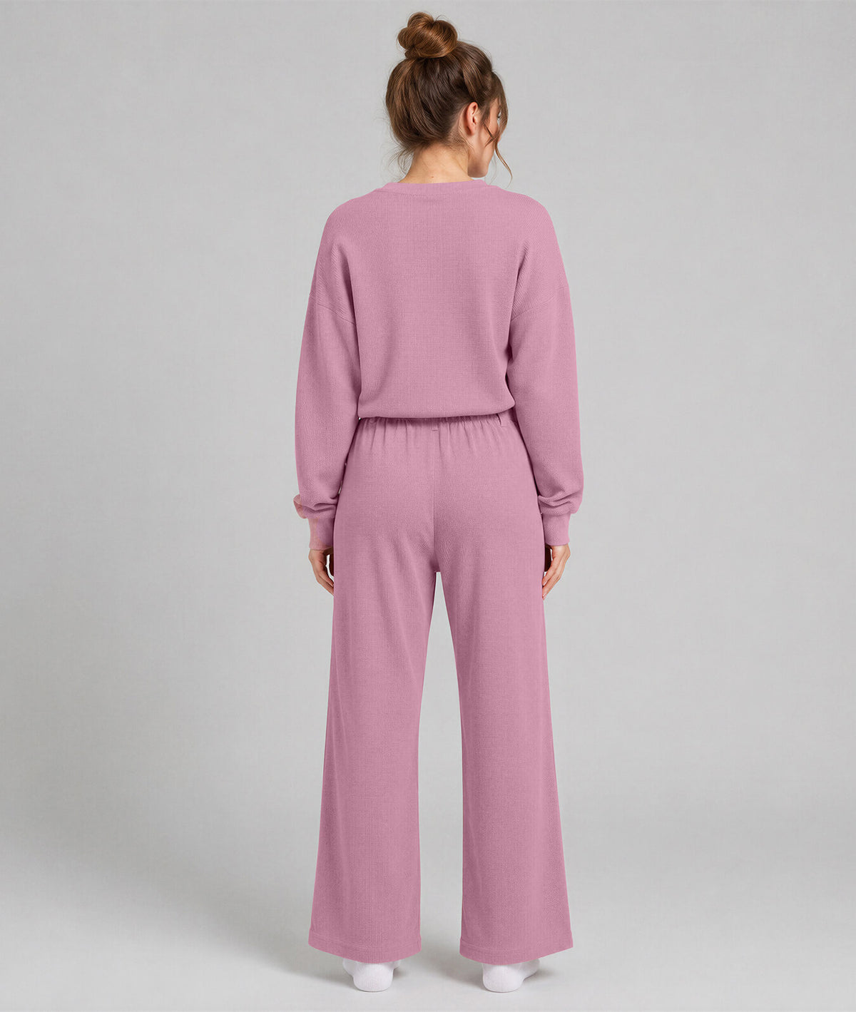 Waffle Knit Stretch Pants – Soft 2-Way Stretch Comfort Lounge Pant