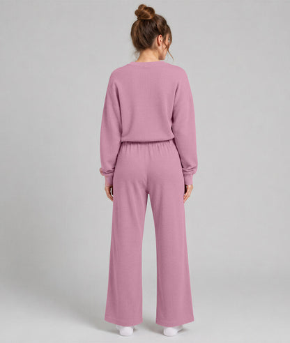 Waffle Knit Stretch Pants – Soft 2-Way Stretch Comfort Lounge Pant