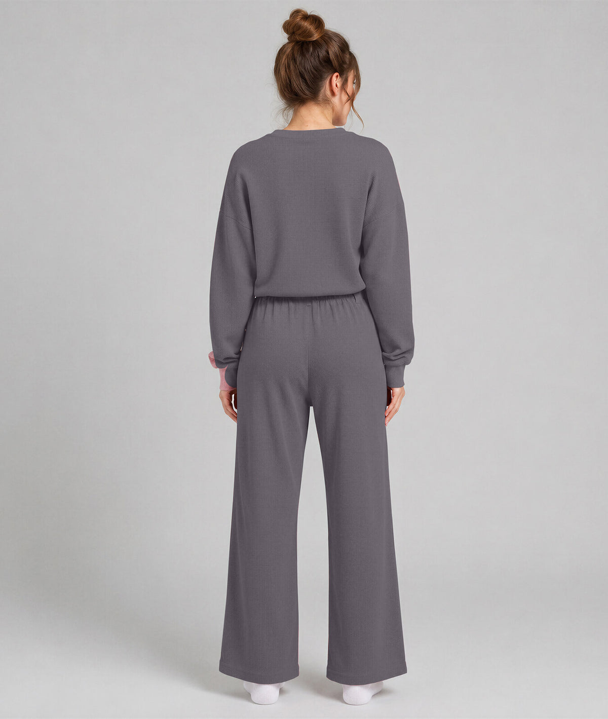 Waffle Knit Stretch Pants – Soft 2-Way Stretch Comfort Lounge Pant