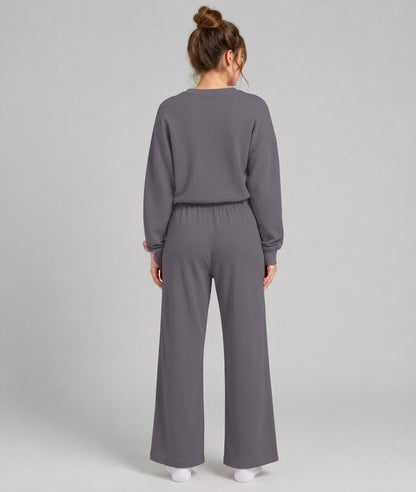 Waffle Knit Stretch Pants – Soft 2-Way Stretch Comfort Lounge Pant